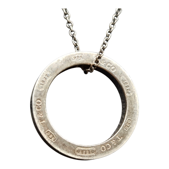 Tiffany & Co. Silver Circle Pendant Necklace